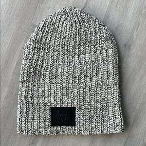 Love Your Melon Black & White Knit Beanie